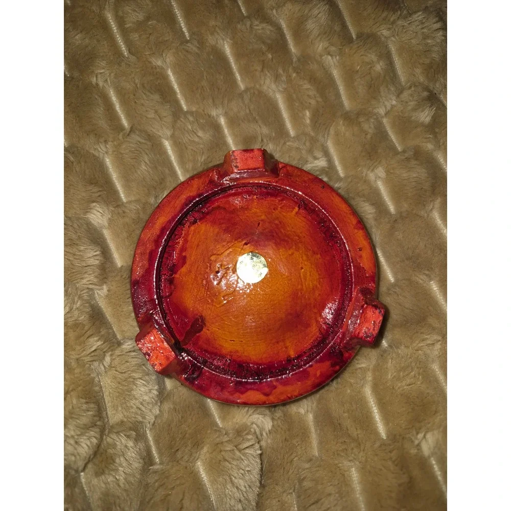 Hand Made Glass Display Stand Carved Wood Pedestal Sphere Holder Base Mirror
